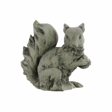 SMARTGIFTS Cement Sitting Squirrel Figurine with Head, Gray SM3262035